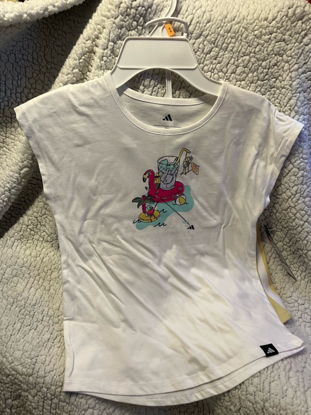 NWT Adidas 2 Piece Set Shorts and T-Shirt Size 6X